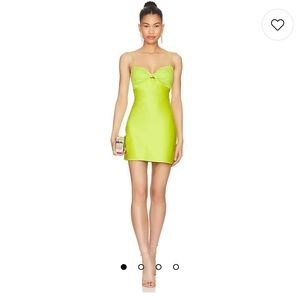MORE TO COME Liana Mini Dress in Lime